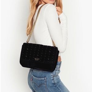 Victoria Secret velvet Stud Shoulder bag